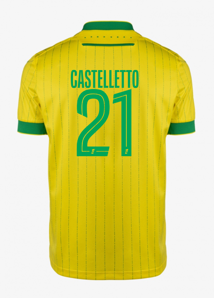 FC Nantes Home CASTELLETTO 21 Jersey 25-26