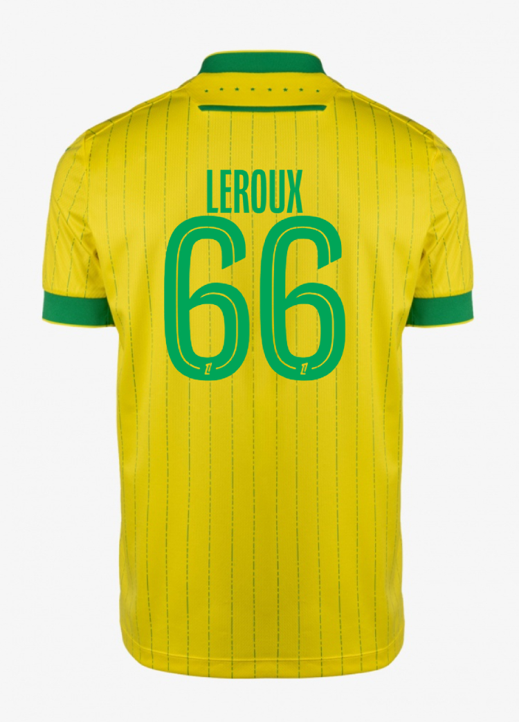 FC Nantes Home LEROUX 66 Jersey 25-26