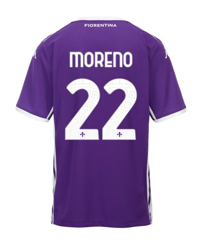 Fiorentina Home MORENO 22 Jersey 25-26