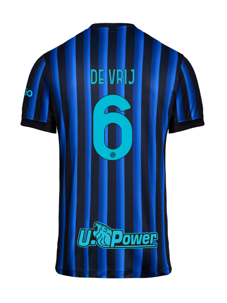 Inter Milan Home DE VRIJ 6 Jersey 25-26
