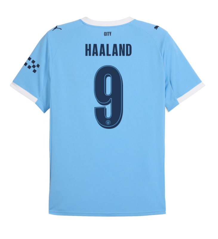 Manchester City Home Haaland 9 UCL Jersey 25-26