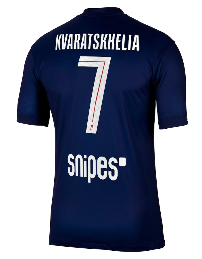 PSG Home Kvaratskhelia 7 Jersey 25-26