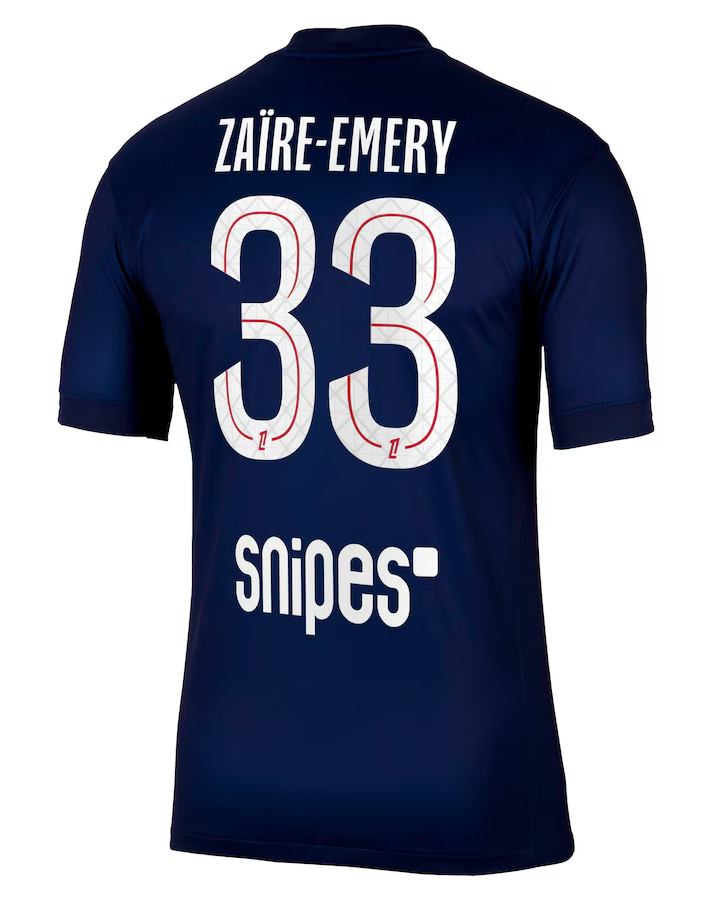 PSG Home Zaïre-Emery 33 Jersey 25-26