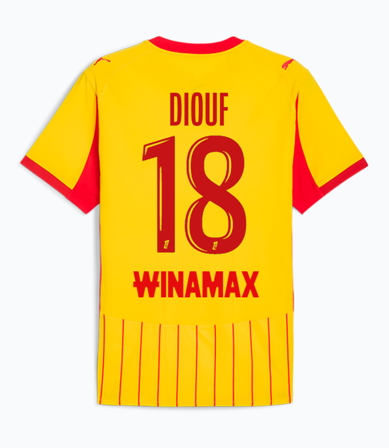 RC Lens Home DIOUF 18 Jersey 25-26