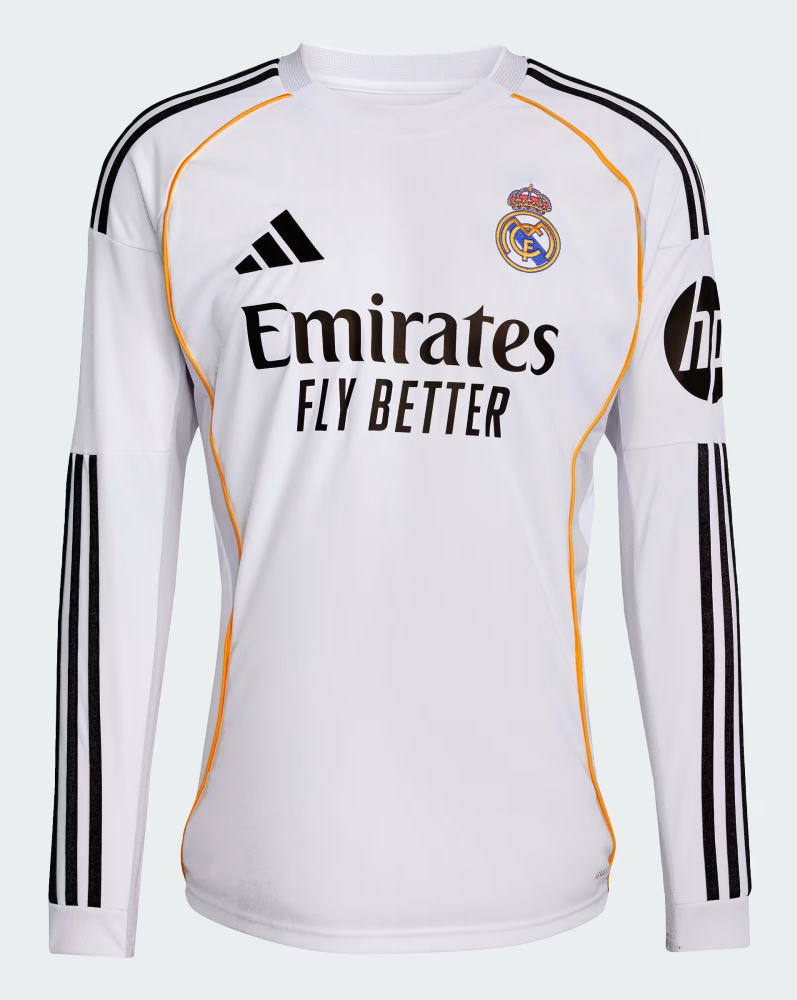 Real Madrid Home Long Sleeve Players Jersey 25-26