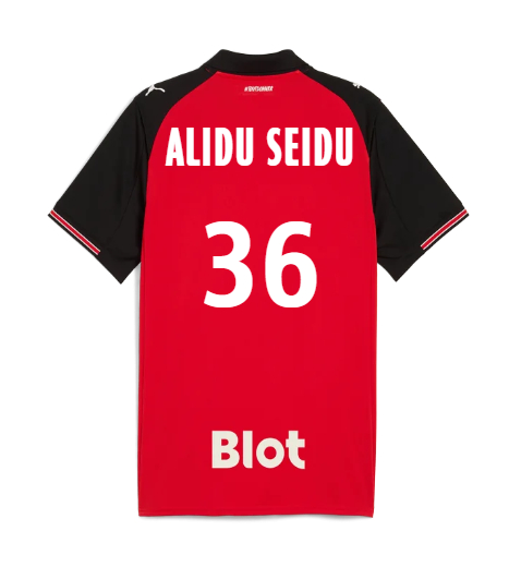 Rennais Home ALIDU SEIDU 36 Jersey 25-26