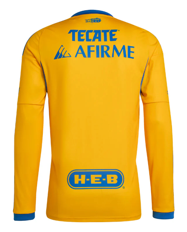 Tigres UANL Home Long Sleeve Jersey 25-26