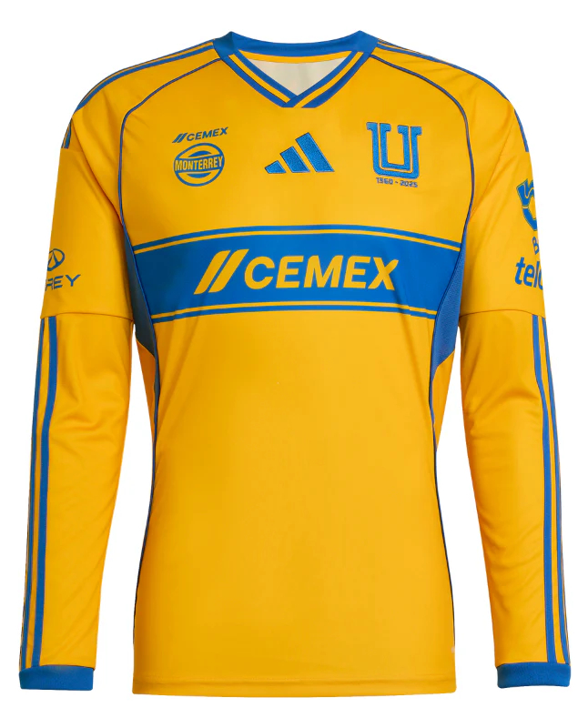 Tigres UANL Home Long Sleeve Jersey 25-26