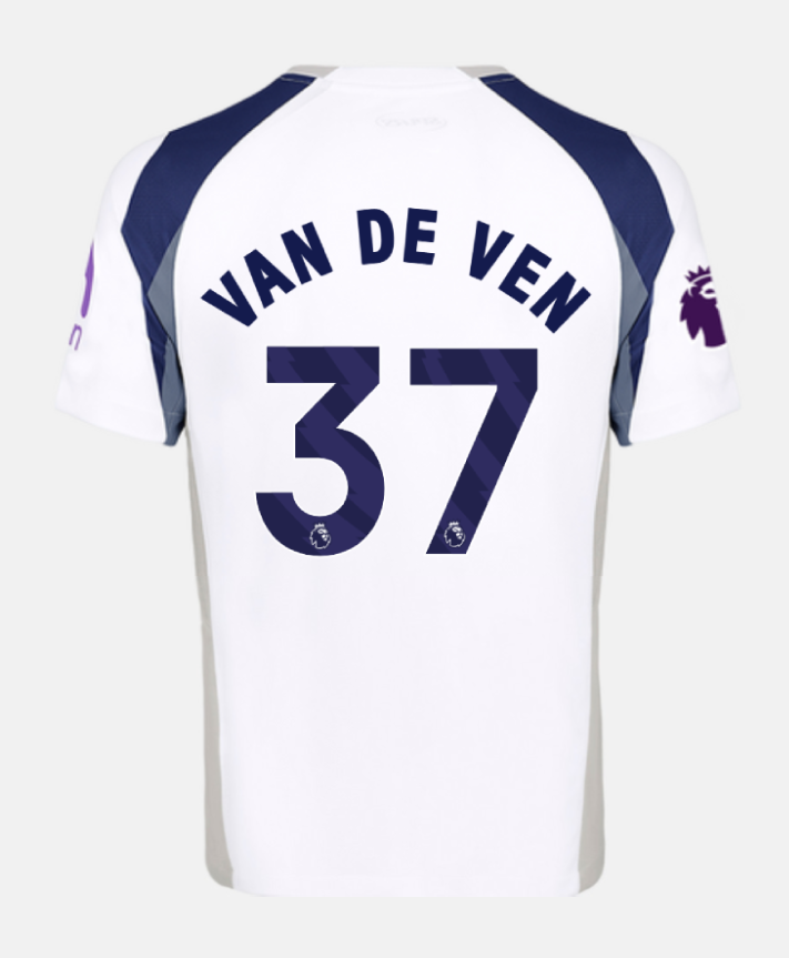 Tottenham Hotspur Home VAN DE VEN 37 Jersey 25-26