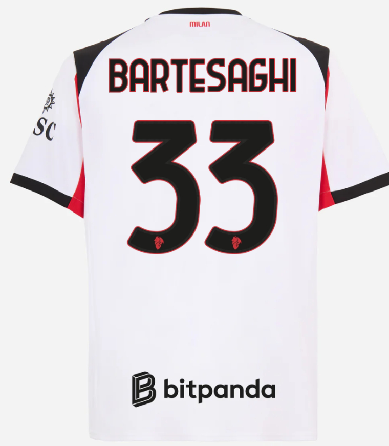 AC Milan Away BARTESAGHI 33 Jersey 25-26
