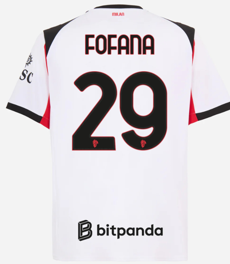AC Milan Away FOFANA 29 Jersey 25-26