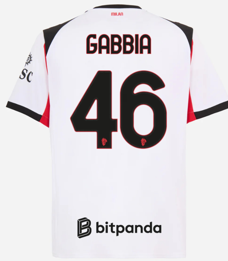 AC Milan Away GABBIA 46 Jersey 25-26