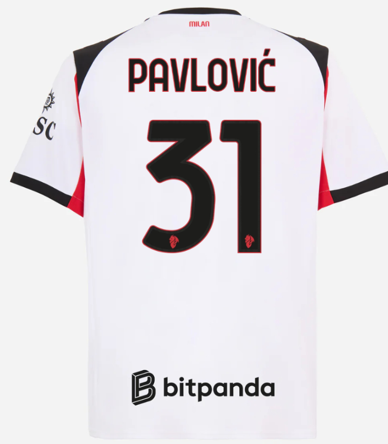 AC Milan Away PAVLOVIĆ 31 Jersey 25-26