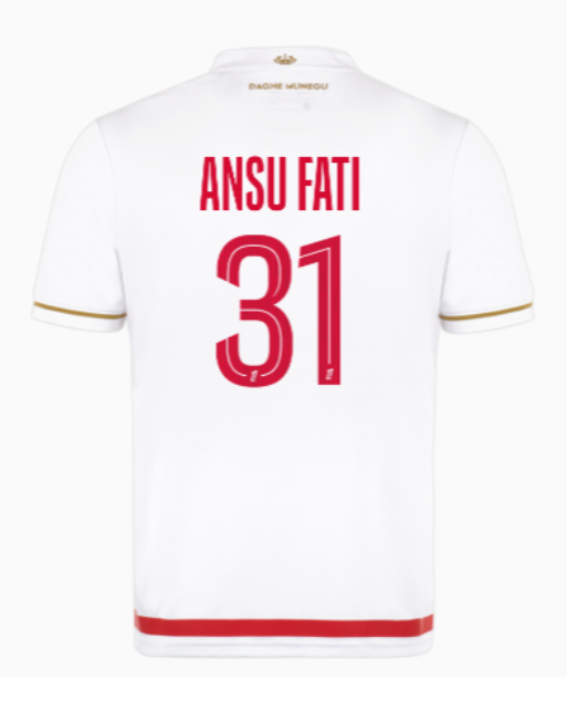 AS Monaco Home ANSU FATI 31 Jersey 25-26