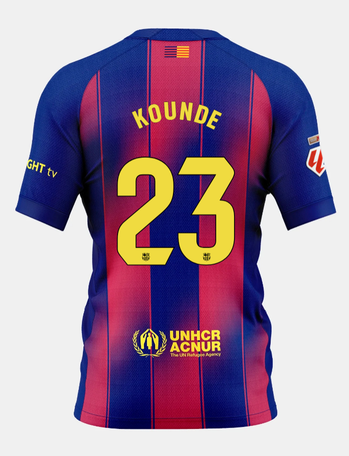 Barcelona Home KOUNDE 23 Jersey 25-26