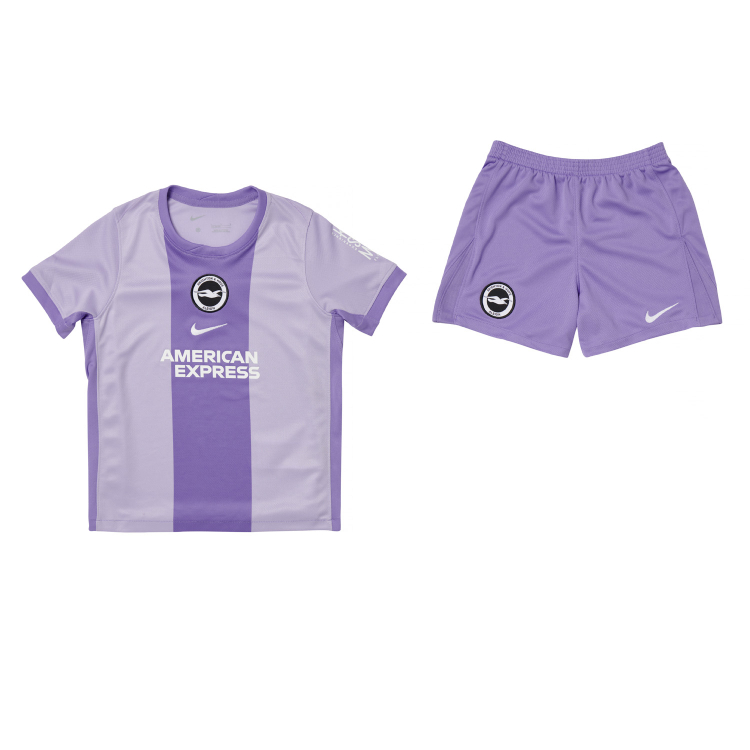 Brighton Hove Albion Away Jersey Kids Kit 25-26