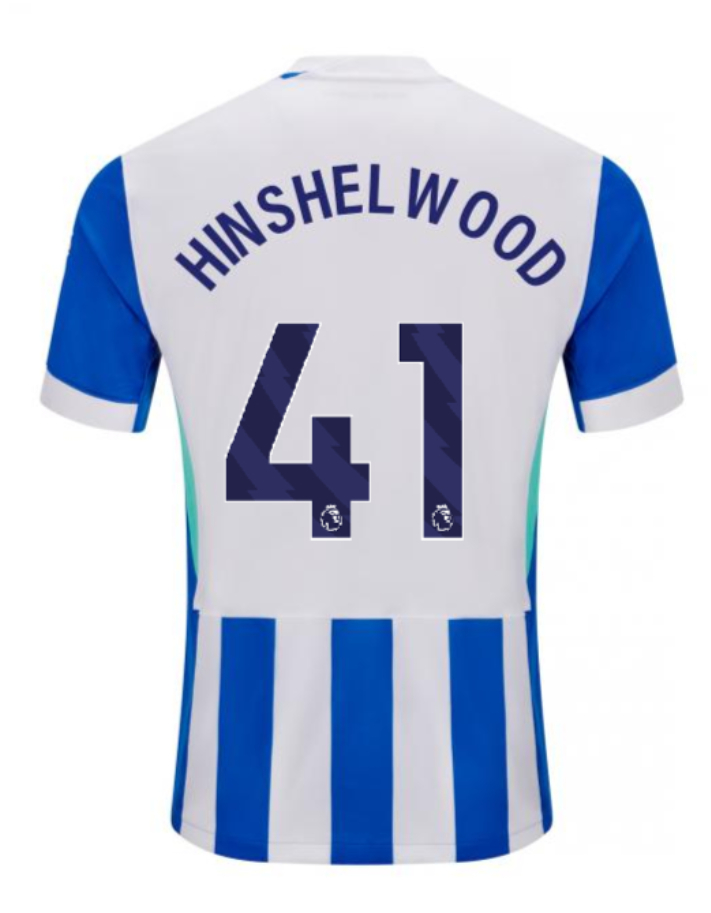 Brighton Hove Albion Home HINSHELWOOD 41 Jersey 25-26