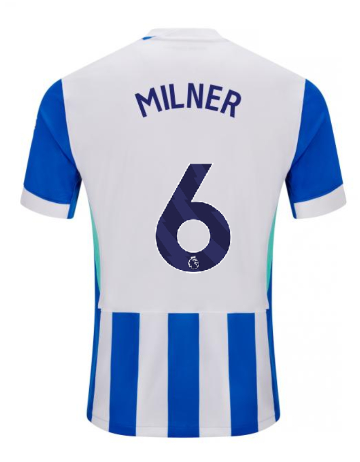 Brighton Hove Albion Home MILNER 6 Jersey 25-26
