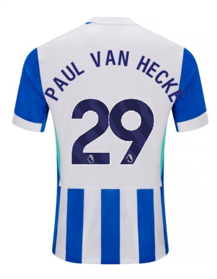 Brighton Hove Albion Home PAUL VAN HECKE 29 Jersey 25-26