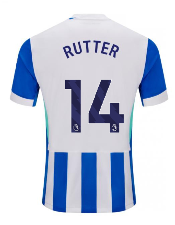 Brighton Hove Albion Home RUTTER 14 Jersey 25-26