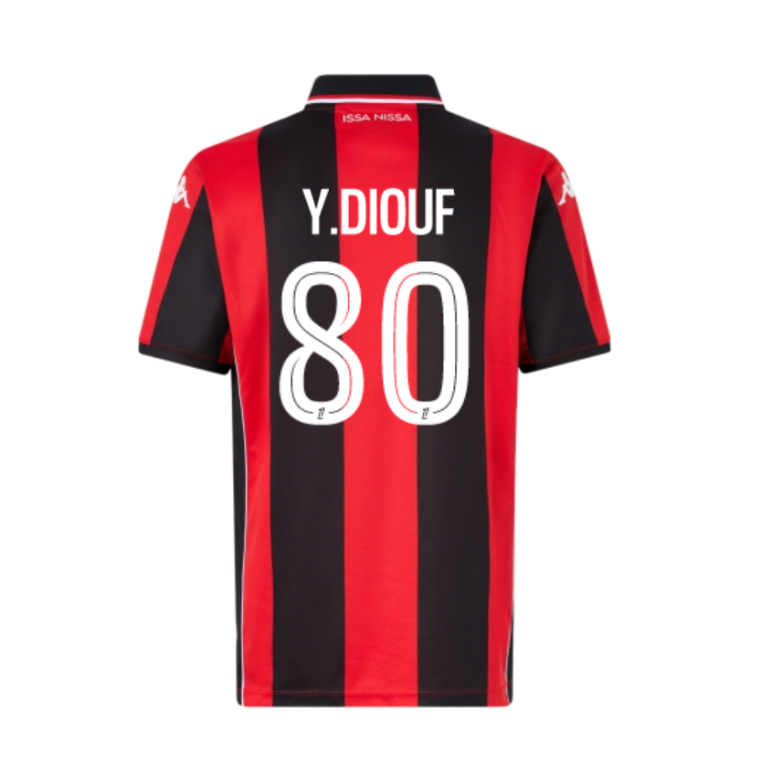 OGC Nice Home Y.DIOUF 80 Jersey 25-26