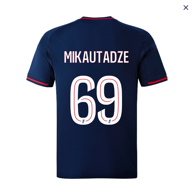Olympique Lyonnais Lyon Away MIKAUTADZE 69 Jersey 25-26