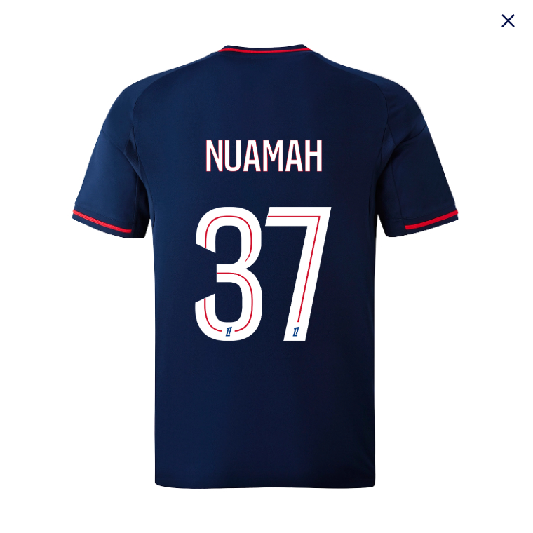 Olympique Lyonnais Lyon Away NUAMAH 37 Jersey 25-26