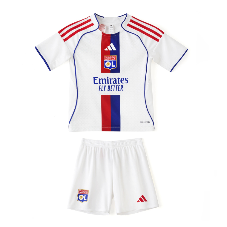 Olympique Lyonnais Lyon Home Jersey Kids Kit 25-26