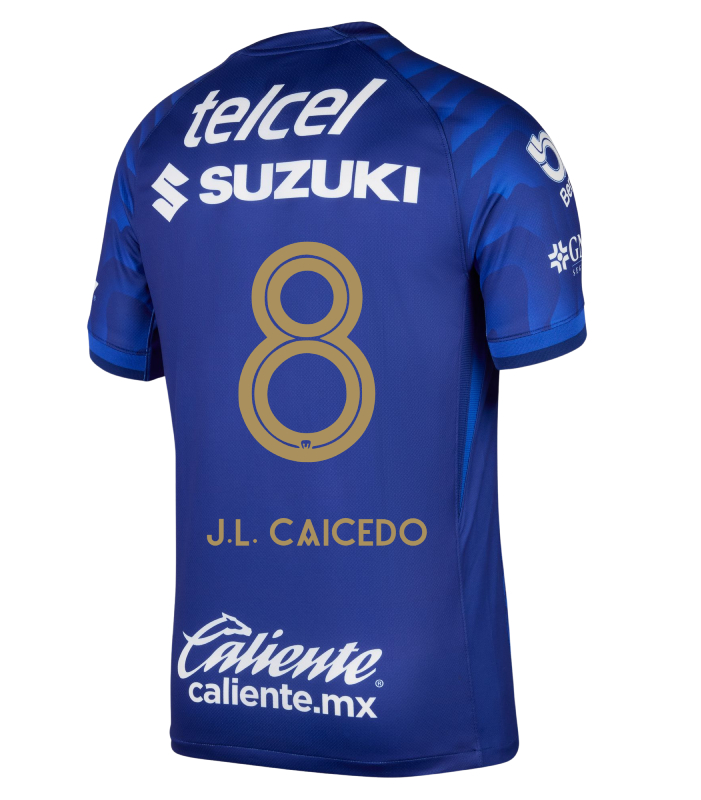 Pumas UNAM Away J.L. CAICEDO 8 Jersey 25-26
