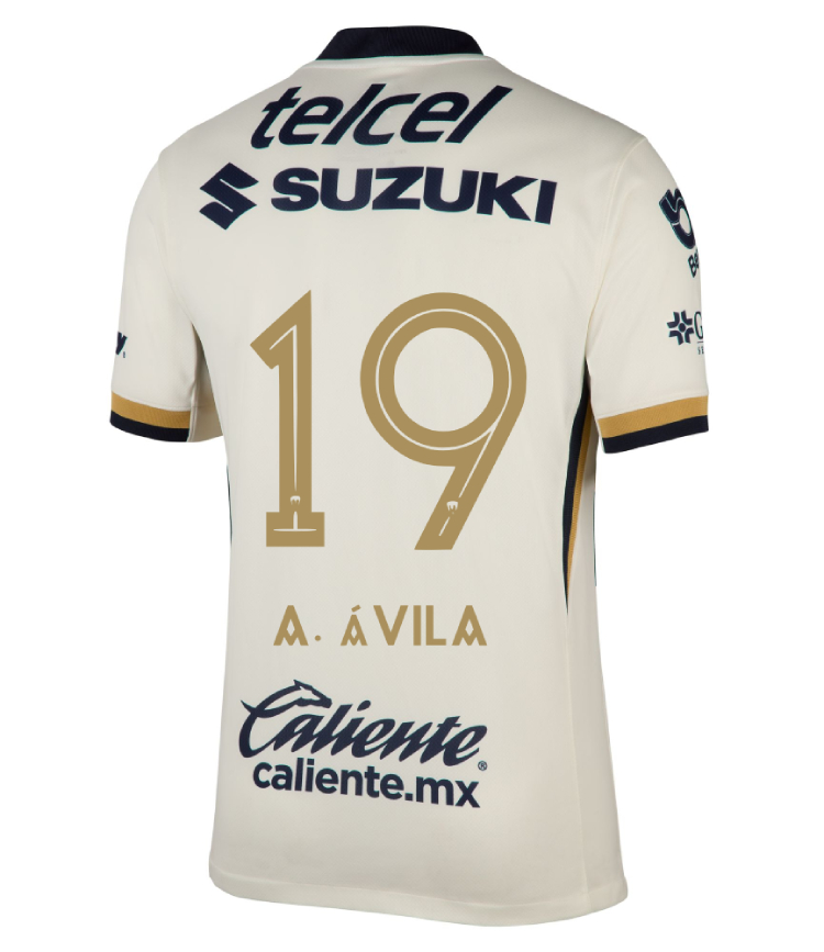 Pumas UNAM Home A. ÁVILA 19 Jersey 25-26