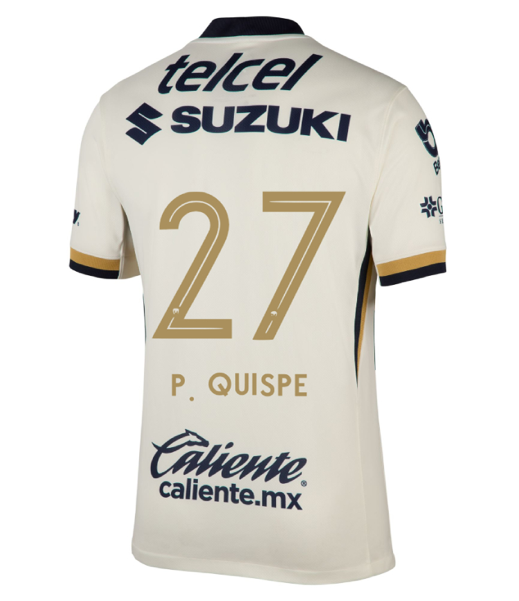 Pumas UNAM Home P. QUISPE 27 Jersey 25-26