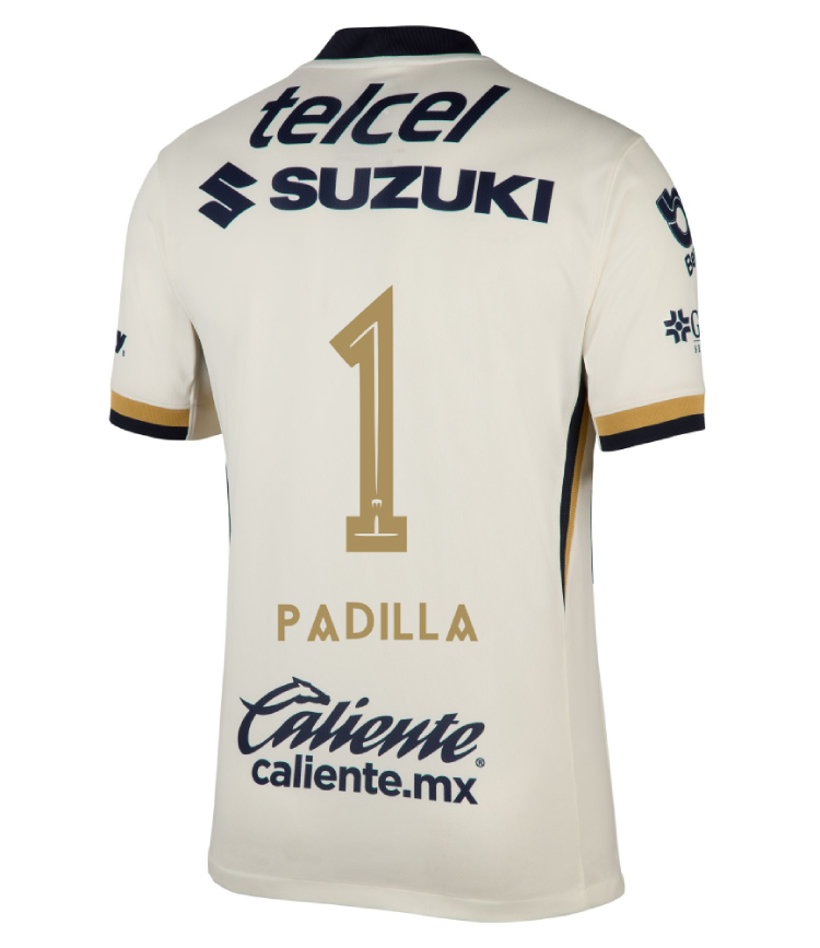 Pumas UNAM Home PADILLA 1 Jersey 25-26