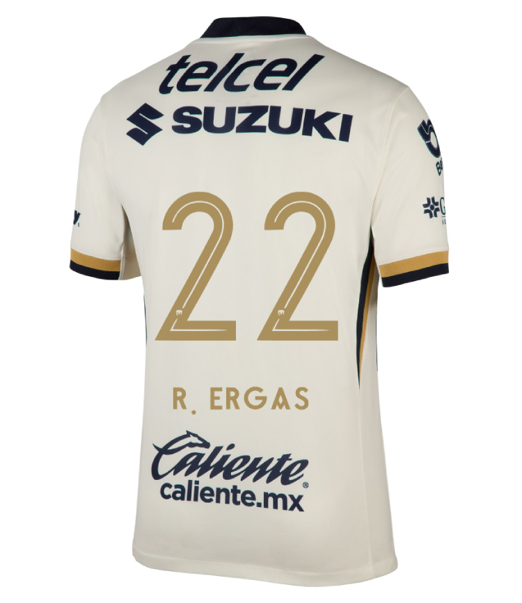 Pumas UNAM Home R. ERGAS 22 Jersey 25-26