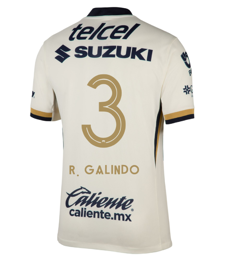 Pumas UNAM Home R. GALINDO 3 Jersey 25-26