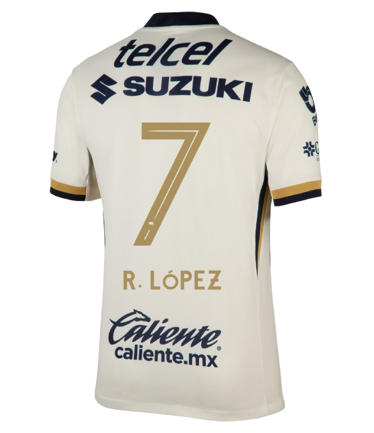 Pumas UNAM Home R. LÓPEZ 7 Jersey 25-26