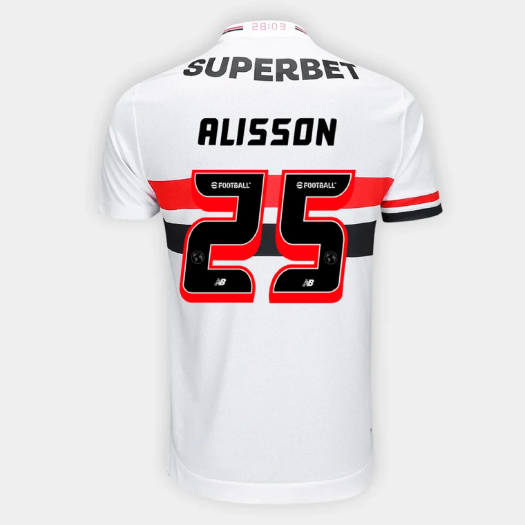 Sao Paulo FC Home ALISSON 25 Jersey 25-26