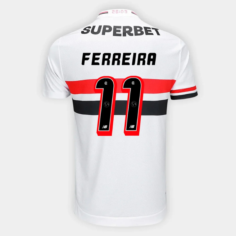 Sao Paulo FC Home FERREIRA NO. 11 Jersey 25-26
