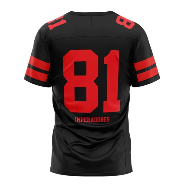 Flamengo Imperadores Kicker Number 81 Black Jersey 25-26