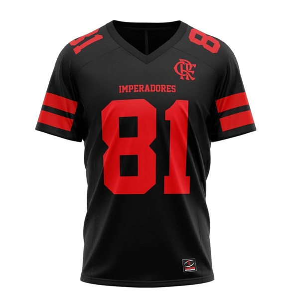 Flamengo Imperadores Kicker Number 81 Black Jersey 25-26