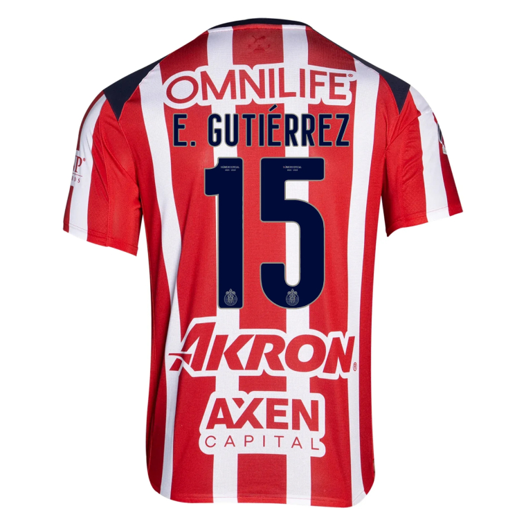 Chivas Home E. GUTIÉRREZ 15 Jersey 25-26