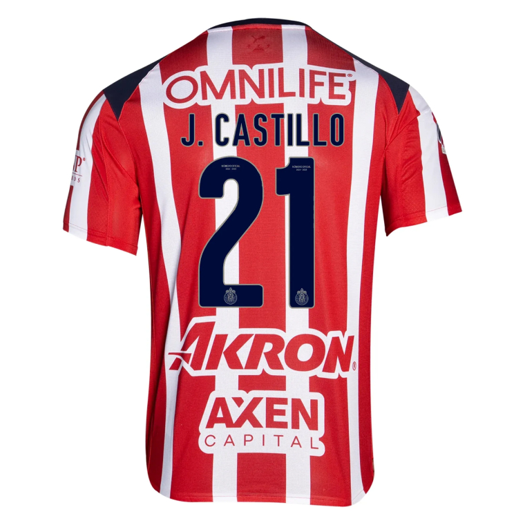 Chivas Home J. CASTILLO 21 Jersey 25-26
