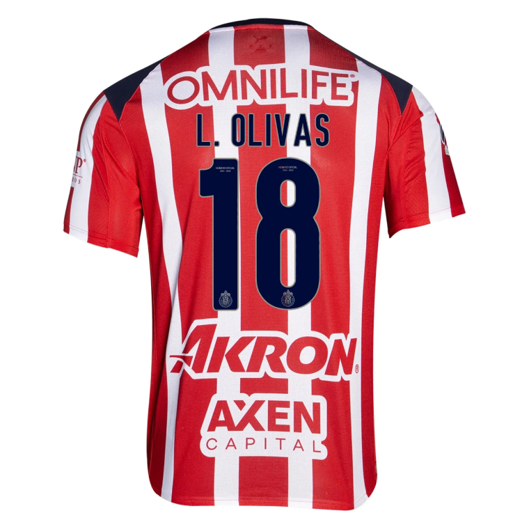 Chivas Home L. OLIVAS 18 Jersey 25-26