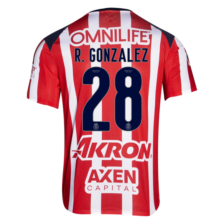 Chivas Home R. GONZALEZ 28 Jersey 25-26