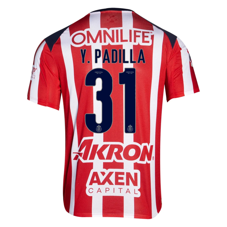 Chivas Home Y. PADILLA 31 Jersey 25-26