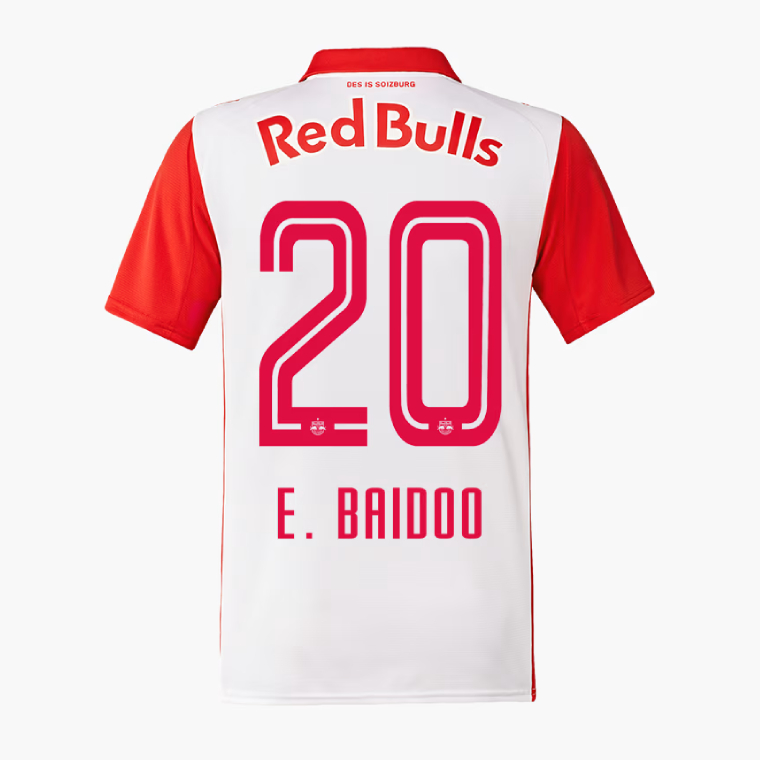 Red Bull Salzburg Home E. BAIDOO 20 Jersey 25-26
