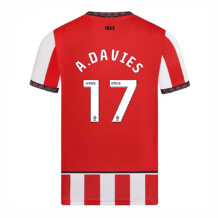 Sheffield United Home A.DAVIES 17 Jersey 25-26