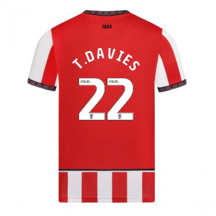 Sheffield United Home T.DAVIES 22 Jersey 25-26