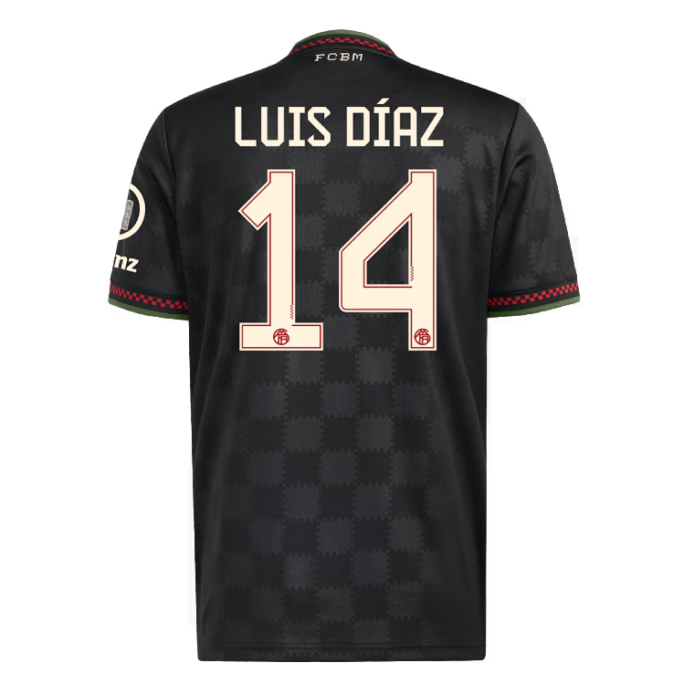 Bayern Munich Champions League LUIS DÍAZ 14 Jersey Jersey 25-26