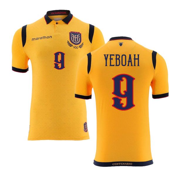 Ecuador Home Yeboah 9 Jersey 25-26