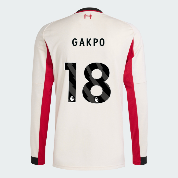 Liverpool Away Long Sleeve GAKPO 18 Jersey 25-26